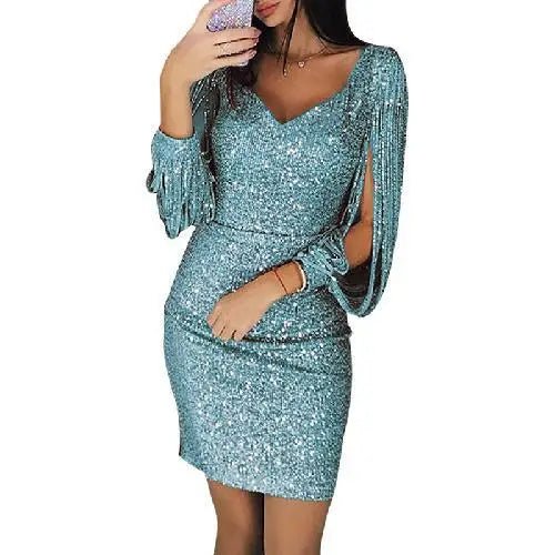 Delilah Robe De Soirée Scintillante À Paillettes Glamour Pour Événements Inoubliables Amawinc