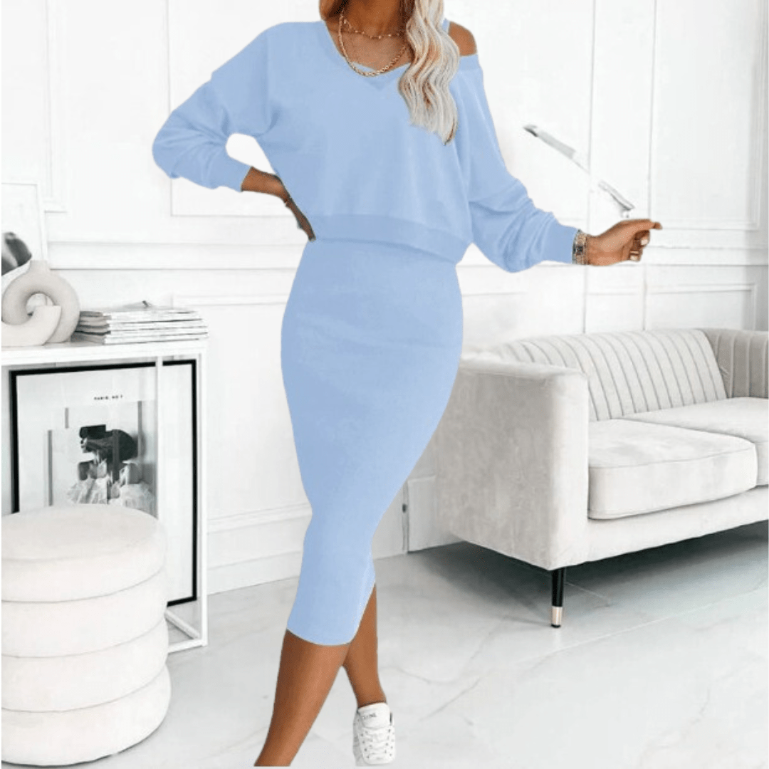 Jade Ensemble Sweatshirt Et Robe Amawinc Confort Et Élégance Deux Pièces Pour Le Quotidien Et Les Sorties