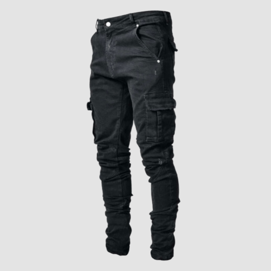 Pantalon Cargo Homme Slim Fit À Multiples Poches Confortable Design Décontracté Pour Tous Les Jours et Aventure