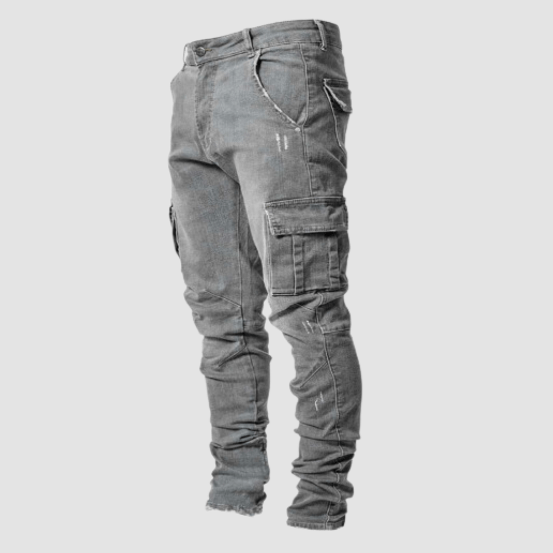 Pantalon Cargo Homme Slim Fit À Multiples Poches Confortable Design Décontracté Pour Tous Les Jours et Aventure
