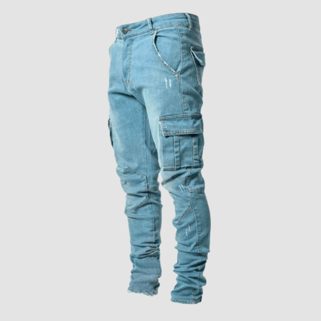 Pantalon Cargo Homme Slim Fit À Multiples Poches Confortable Design Décontracté Pour Tous Les Jours et Aventure