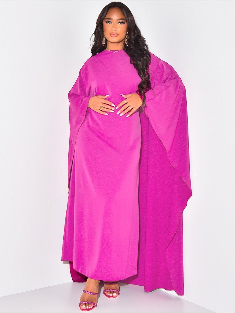Robe Maxi Aline Manches Longues Col Haut Élégante Ample Confortable Inspiration Nordique