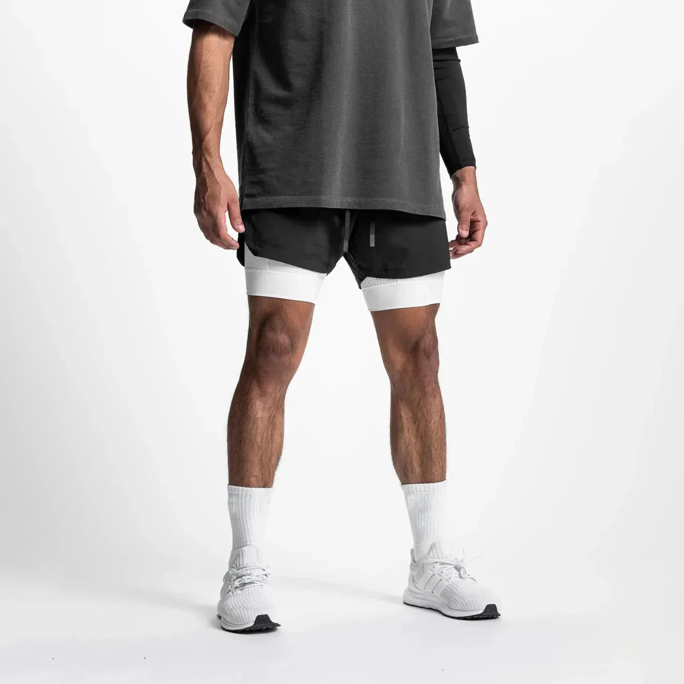 Shorts D'Entraînement Pour Hommes Respirants Léger Coupe Slim Avec Taille Élastique Ajustable Pour Entraînement Et Course