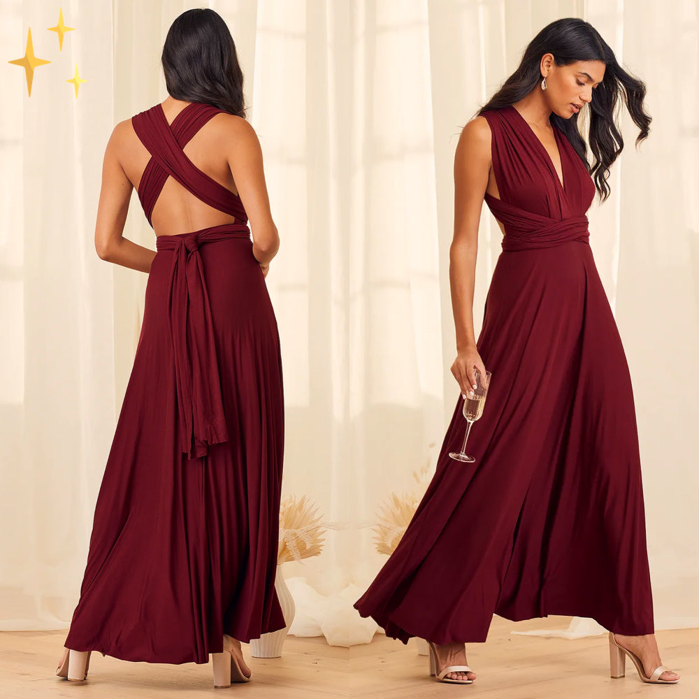 Vielseitiges Wickelkleid mit verschiedenen Trageoptionen