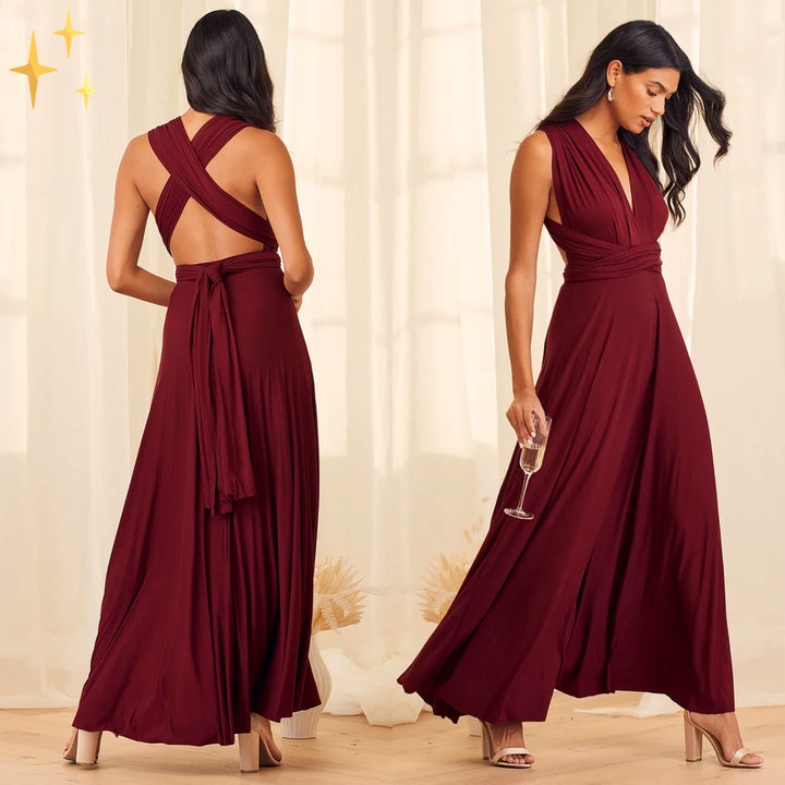 MonAmi Zoë: Vielseitig tragbarer Wickel-Sommerkleid, über 50 Styling-Optionen