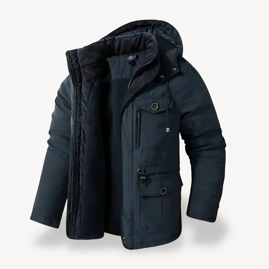 Amawinc Anthony Veste Hivernale Pour Homme Robuste Avec Capuche Et Poches Nombreuses Pour Conditions Météorologiques