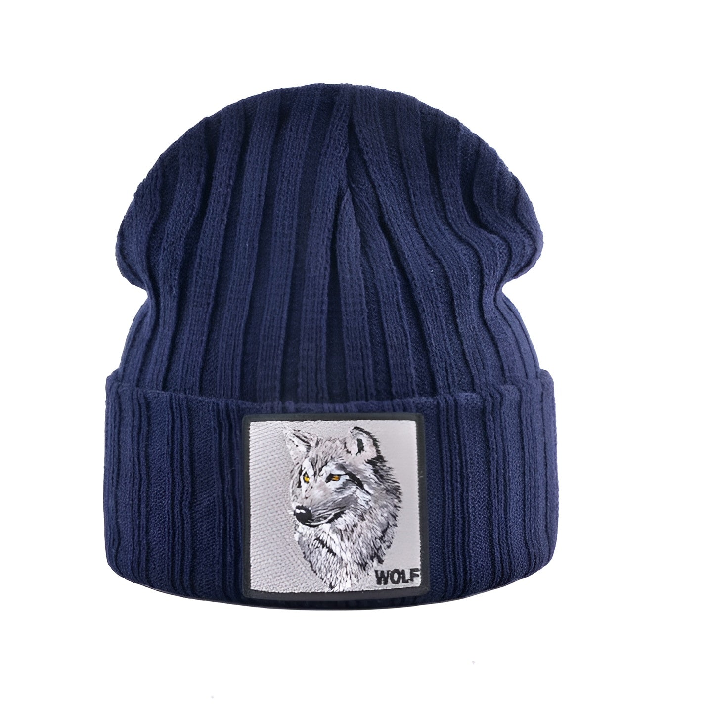 Bonnet Tricot Predator Avec Patchs Animaux Sur Le Devant Et Bord Côtelé Rabattable Pour Plus De Texture Et Confort