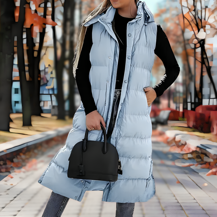 Veste Longue Matelassée D Hiver Pour Femme Claire Décontractée Et Chic Idéale Pour Tenues Quotidiennes