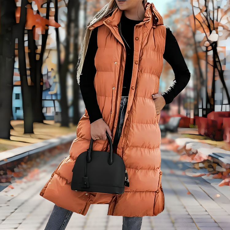 Veste Longue Matelassée D Hiver Pour Femme Claire Décontractée Et Chic Idéale Pour Tenues Quotidiennes