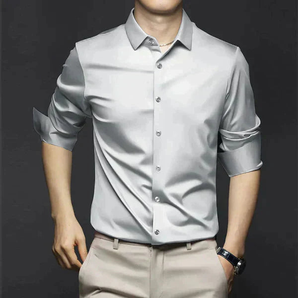 Chemise Homme Sans Repassage Slim Fit Respirante Anti Froissage Par Amawinc Indispensable au Quotidien