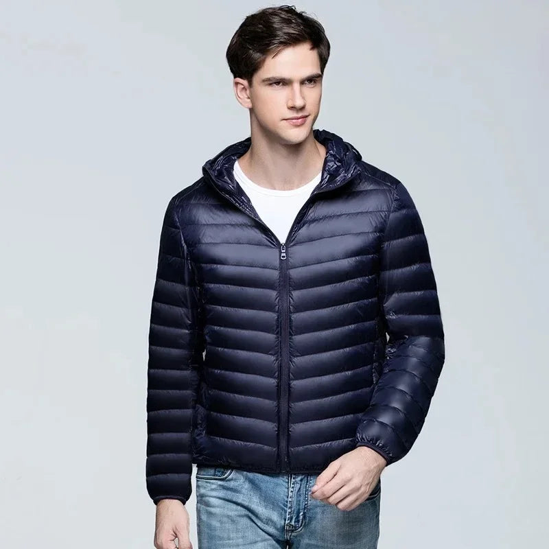 Veste Matelassée Ultralégère Pour Homme Hiver Par Amawinc Capuche Pliable Pour Confort Et Chaleur
