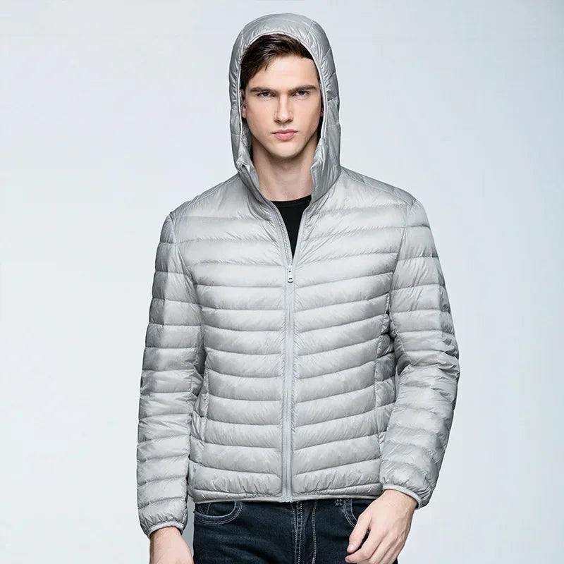Veste Matelassée Ultralégère Pour Homme Hiver Par Amawinc Capuche Pliable Pour Confort Et Chaleur