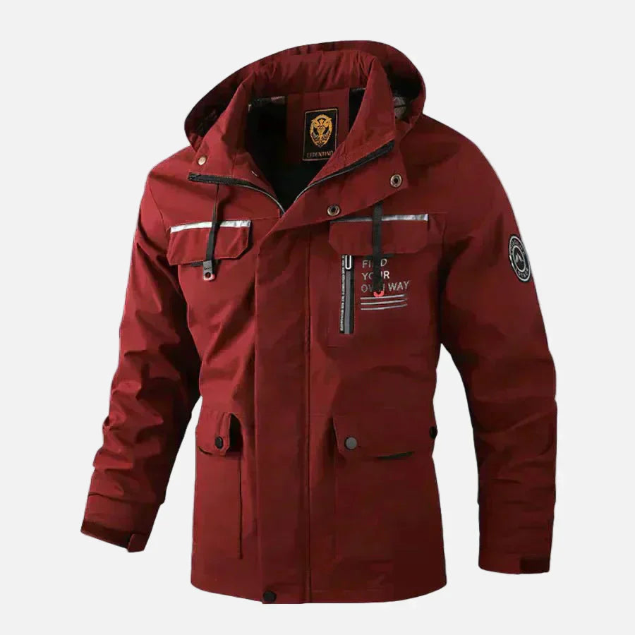 Veste Pour Homme Amawinc Col Debout Avec Capuche En Tissu Mélangé Longueur À Mi Hanche Automne