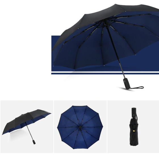 Amawinc Parapluie Pliant Anti Tempête Résistant Au Vent Et À La Pluie Idéal Pour Tous Vos Déplacements Urbains Quotidiens