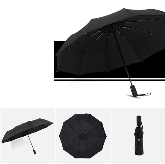 Amawinc Parapluie Pliant Anti Tempête Résistant Au Vent Et À La Pluie Idéal Pour Tous Vos Déplacements Urbains Quotidiens