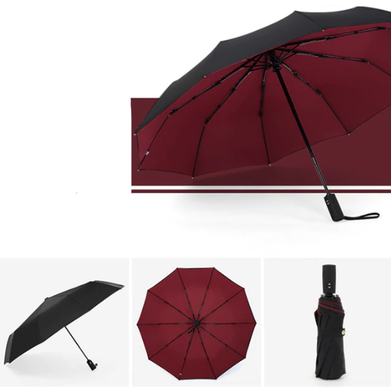Amawinc Parapluie Pliant Anti Tempête Résistant Au Vent Et À La Pluie Idéal Pour Tous Vos Déplacements Urbains Quotidiens