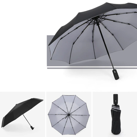 Amawinc Parapluie Pliant Anti Tempête Résistant Au Vent Et À La Pluie Idéal Pour Tous Vos Déplacements Urbains Quotidiens
