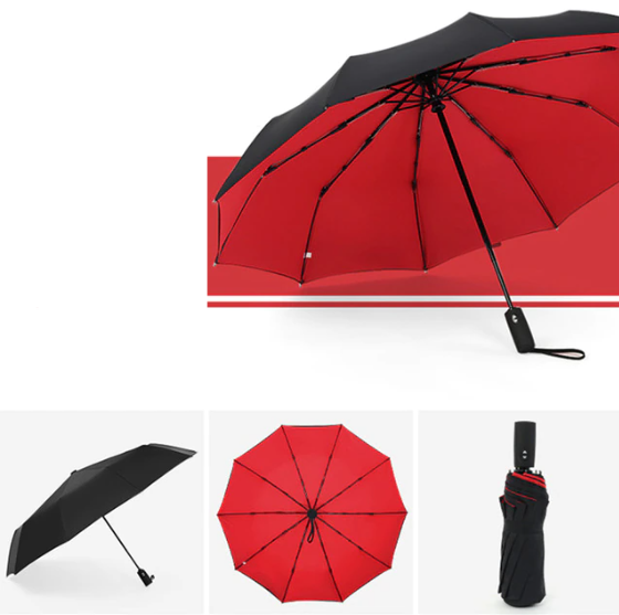 Amawinc Parapluie Pliant Anti Tempête Résistant Au Vent Et À La Pluie Idéal Pour Tous Vos Déplacements Urbains Quotidiens