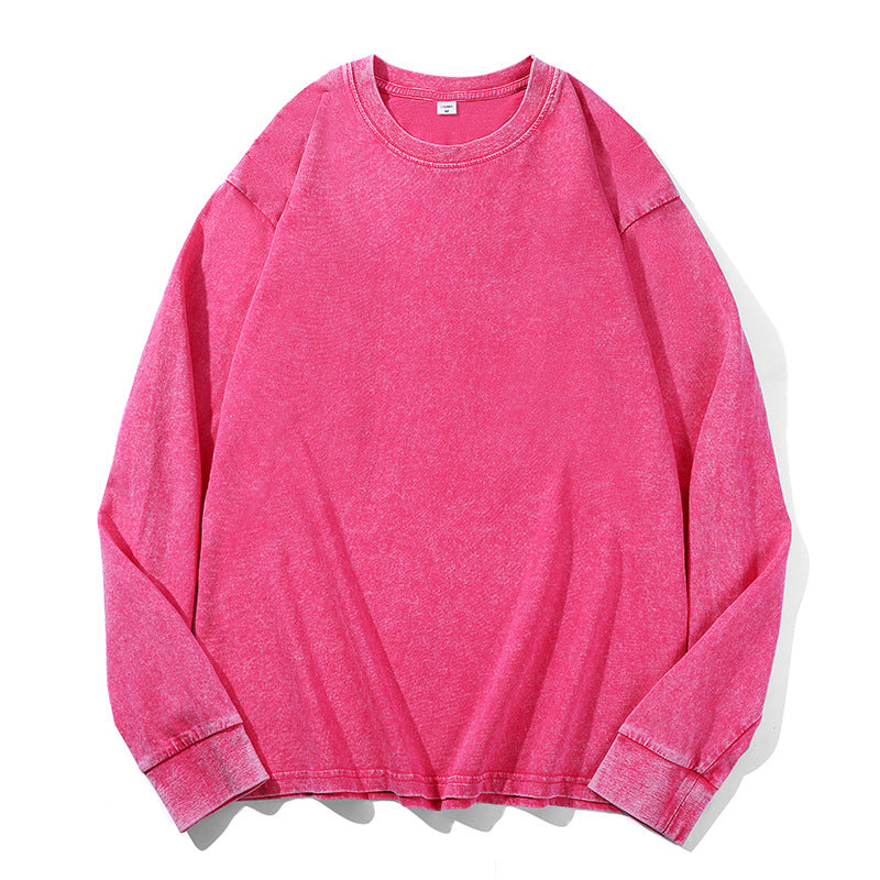 Sweatshirt Homme Amawinc Confort Décontracté Col Rond Poignets Côtes Ourlet Côtes Pour Tous Les Jours