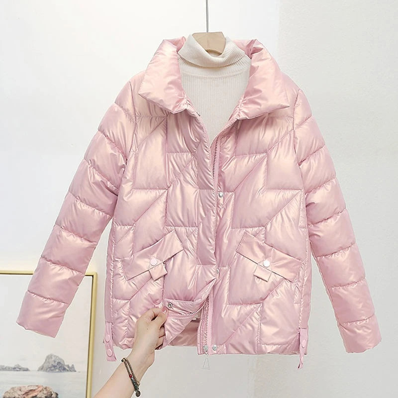 Luxurious Quilted Shine Jacket