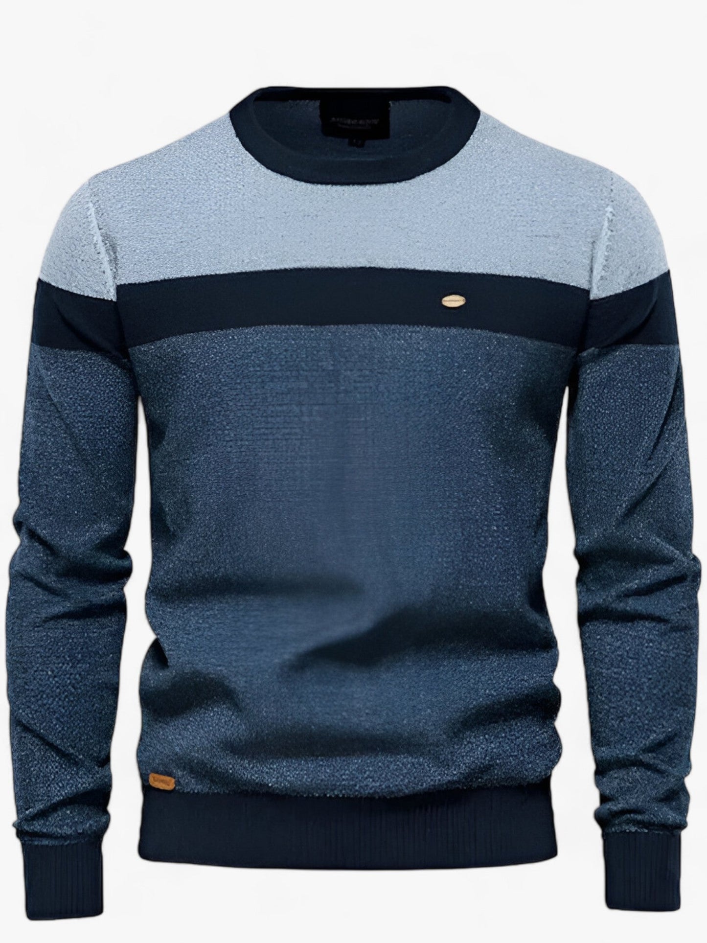 Pull Homme En Coton Jack Par Amawinc Bloc De Couleurs Tricot Respirant Pour Une Coupe Classique