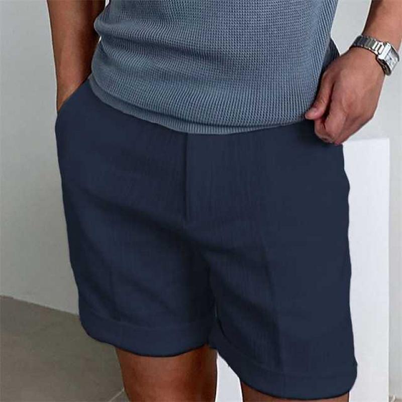 Shorts En Lin Pour Homme Coupe Décontractée Avec Jambes Retroussées Respirants Pour Été Confort Urbain