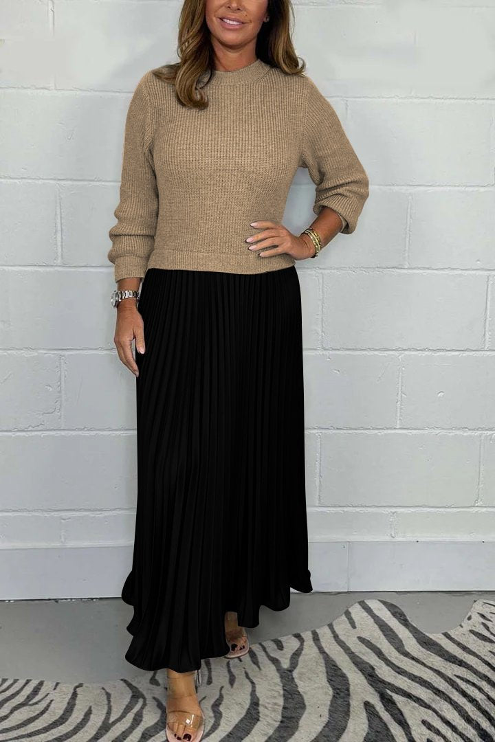 Jupe Maxi Plissée Pour Femme À Taille Haute Élégante Idéale Pour Vie Quotidienne Et Fêtes