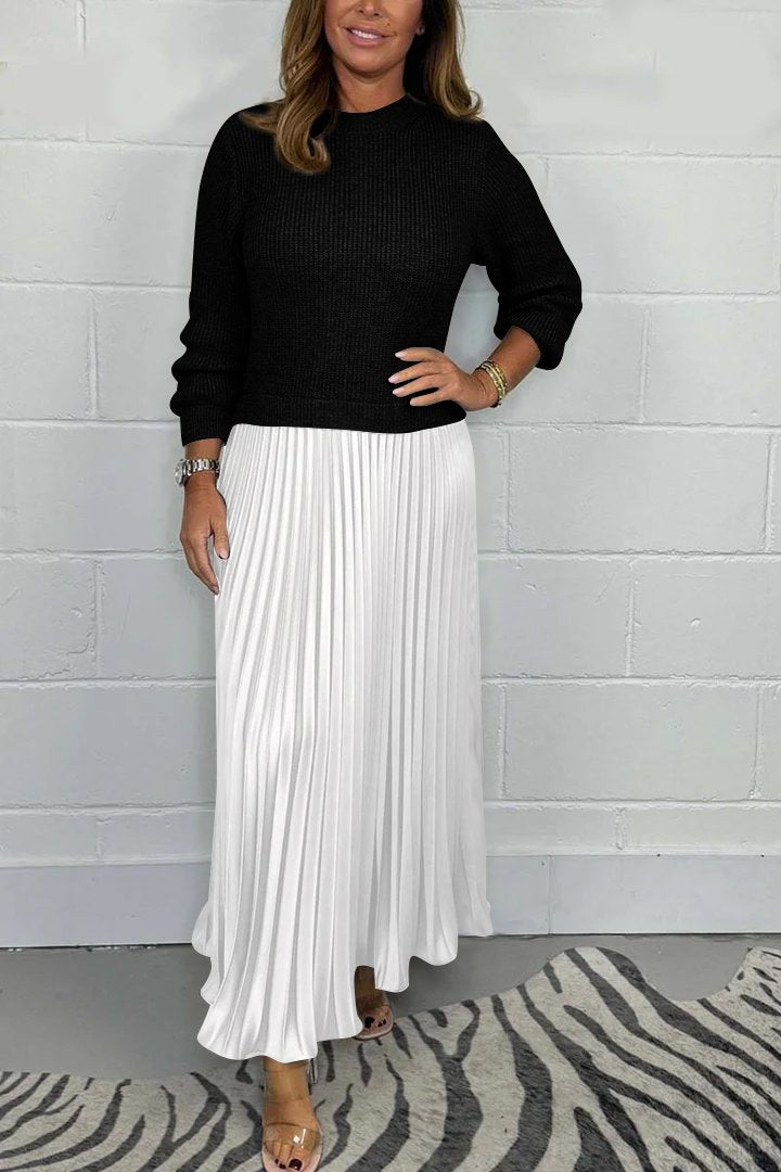 Jupe Maxi Plissée Pour Femme À Taille Haute Élégante Idéale Pour Vie Quotidienne Et Fêtes