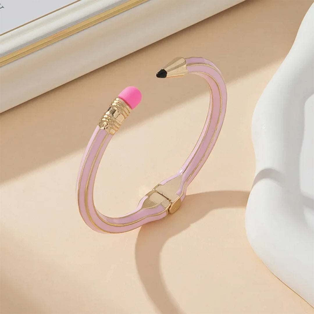 Bracelet Gomme Rose En Métal Poli Manchette Élégante Résistant À L Eau Anti Tarnissement