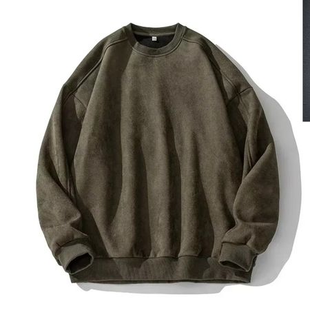 Sweat Oversize En Faux Suède Pour Homme Amawinc Confort Quotidien Automne Et Hiver