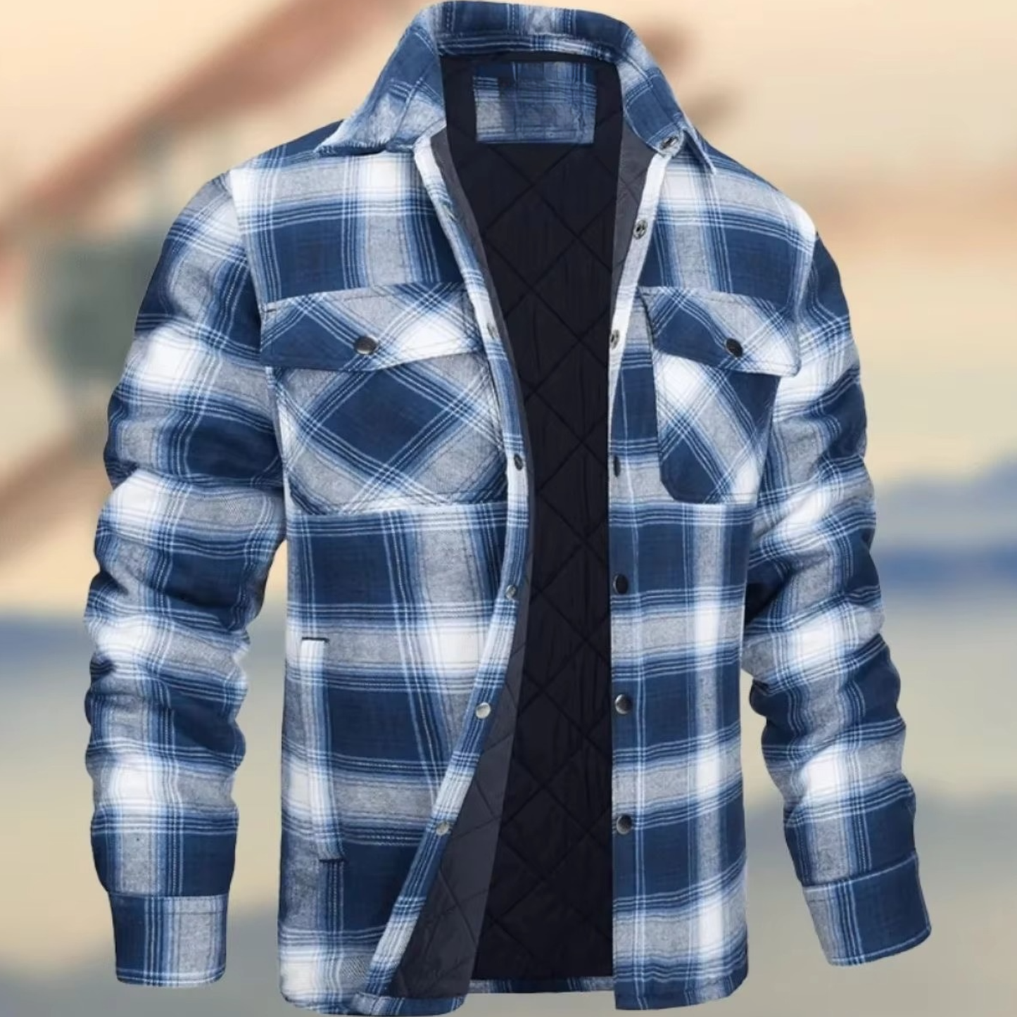Veste Homme En Coton Épais À Carreaux Pour L Hiver Décontractée Et Plein Air Et Activités Extérieures