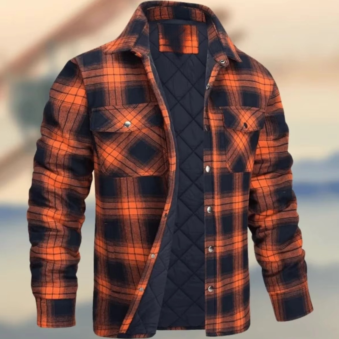Veste Homme En Coton Épais À Carreaux Pour L Hiver Décontractée Et Plein Air Et Activités Extérieures