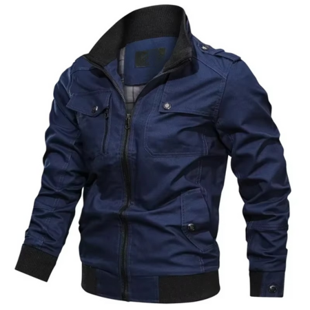 Amawinc Veste Décontractée Pour Homme En Coton Col Montant Léger Pour Printemps Automne