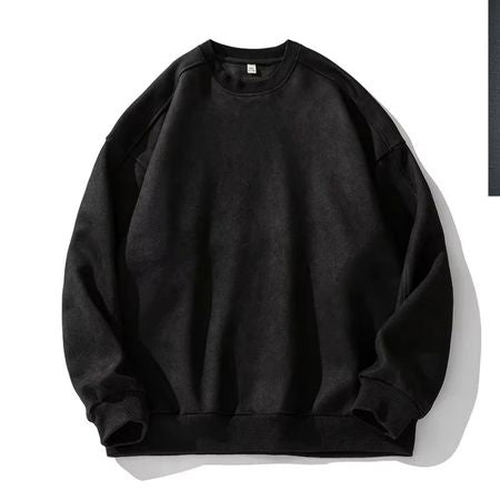 Sweat Oversize En Faux Suède Pour Homme Amawinc Confort Quotidien Automne Et Hiver