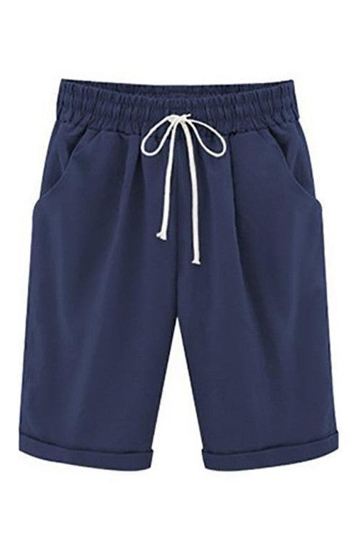 Shorts Femme Coupe Décontractée Avec Cordon Ajustable Fibres Naturelles Et Poches Latérales Nordisk Flair