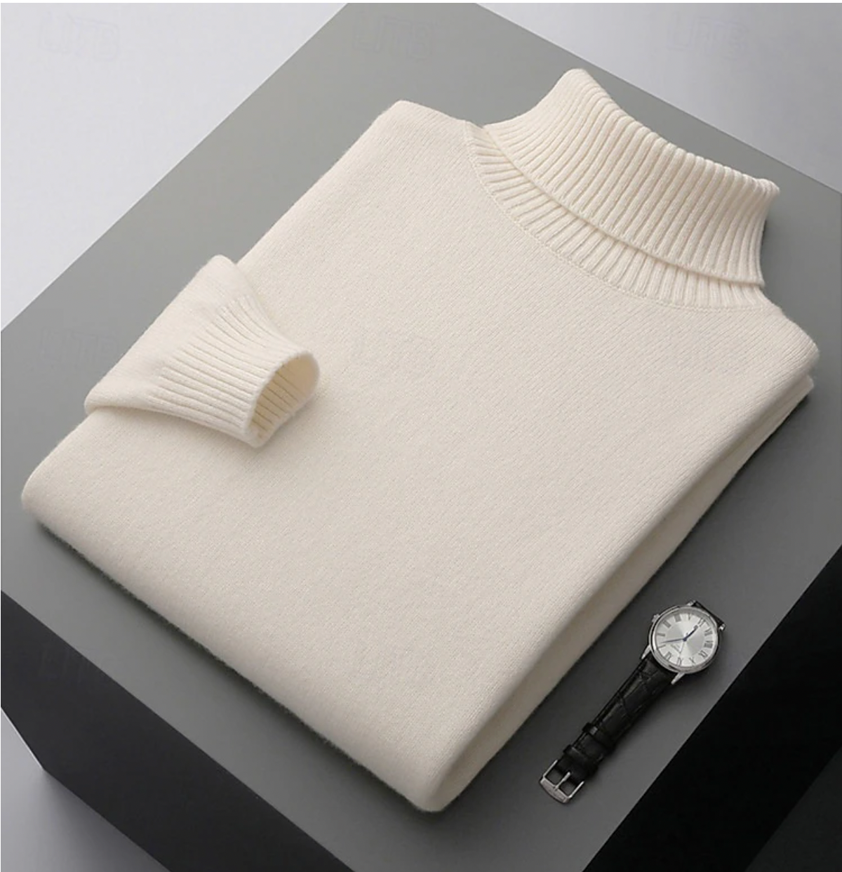 Amawinc Pull Col Roulé Mérinos À Côtes Homme Premium Pour L Hiver Tricot Chaud Et Confort