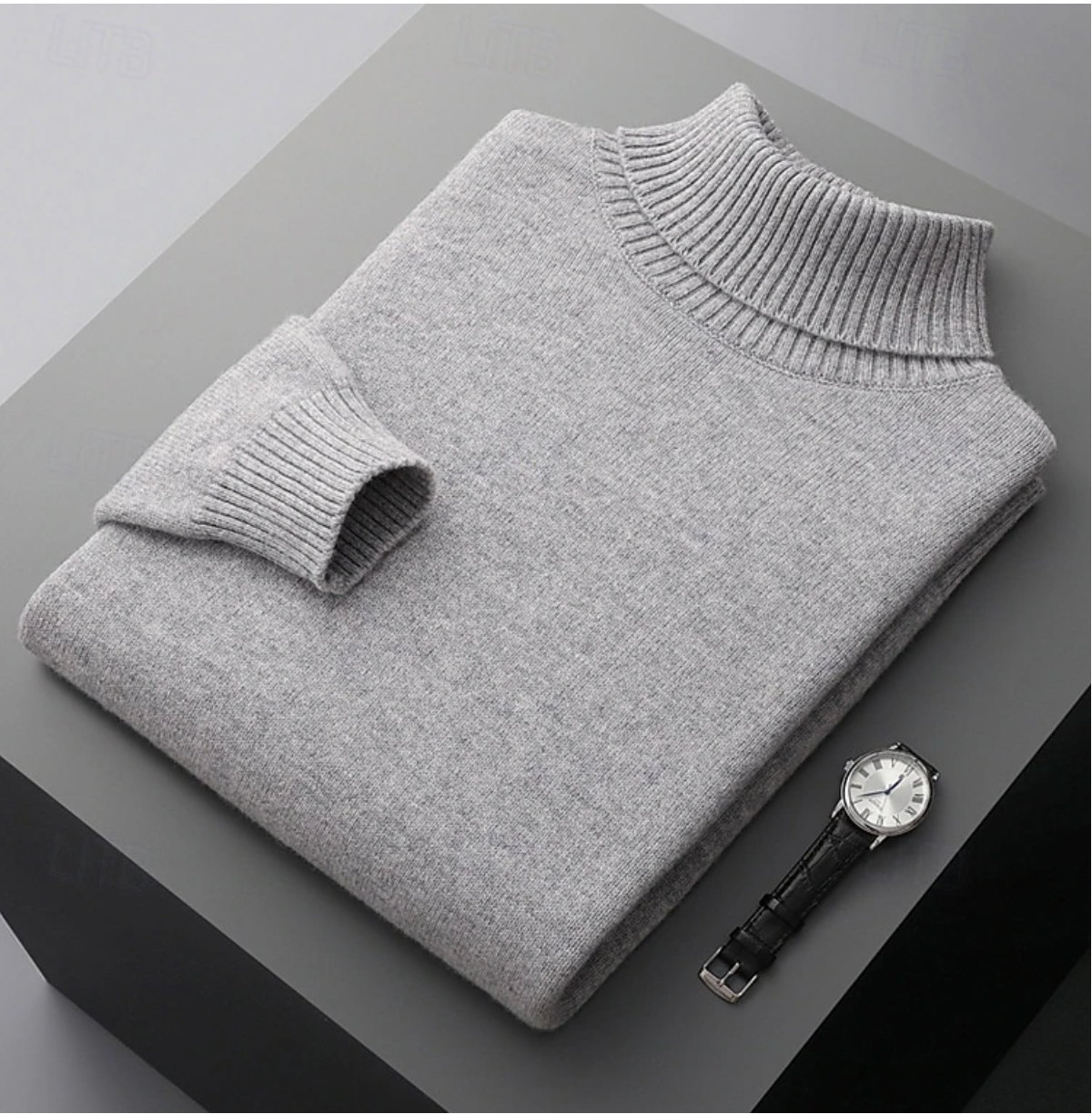 Amawinc Pull Col Roulé Mérinos À Côtes Homme Premium Pour L Hiver Tricot Chaud Et Confort