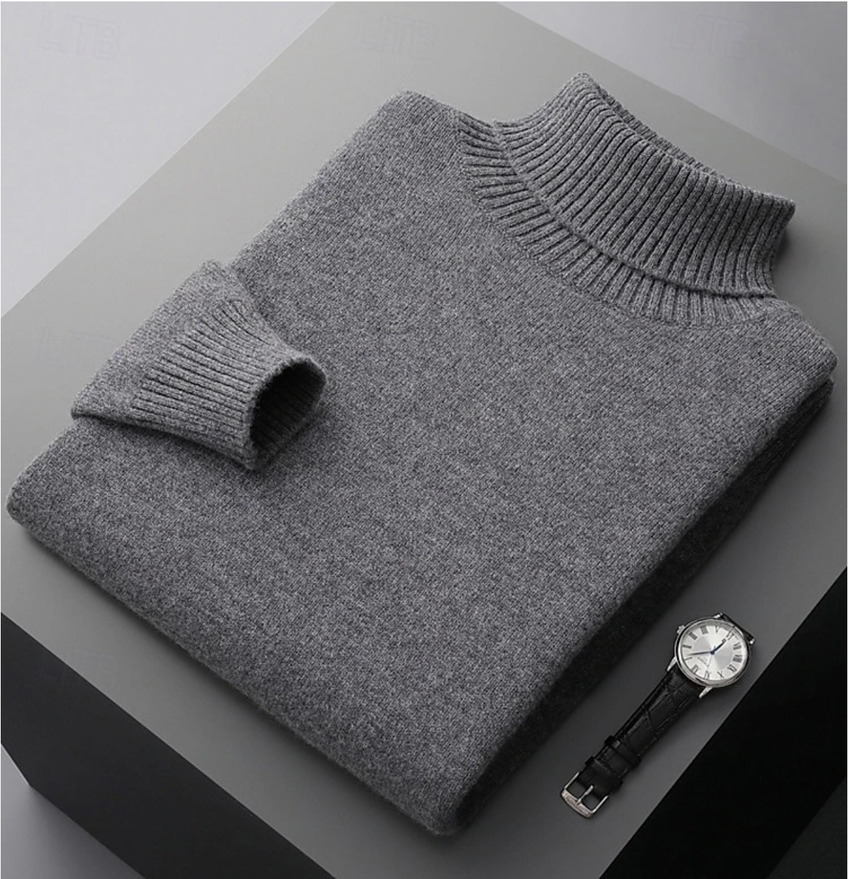 Amawinc Pull Col Roulé Mérinos À Côtes Homme Premium Pour L Hiver Tricot Chaud Et Confort