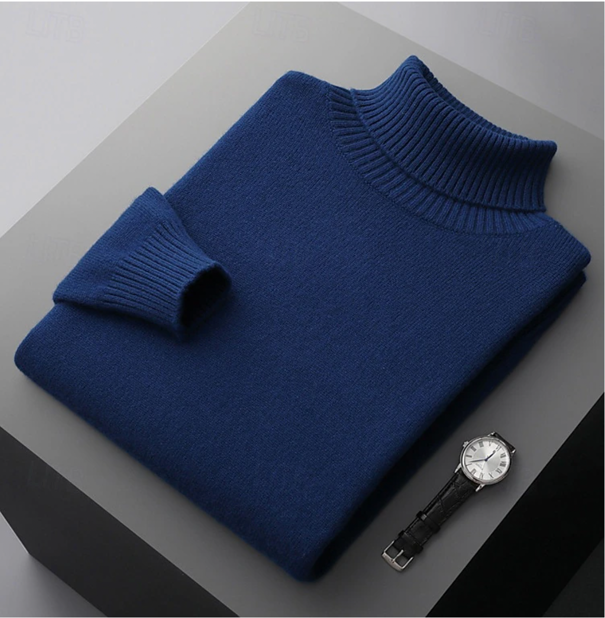 Amawinc Pull Col Roulé Mérinos À Côtes Homme Premium Pour L Hiver Tricot Chaud Et Confort