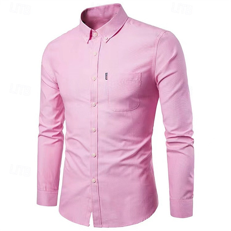 Chemise Pour Homme Décontractée Boutonnée Avec Poche Poitrine Pour Confort Quotidien Amawinc