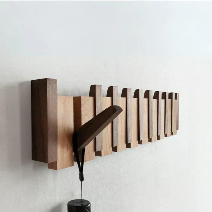 Porte-Manteau Mural Minimaliste En Bois Design Pour Entrée Et Chambre Rangement Élégant