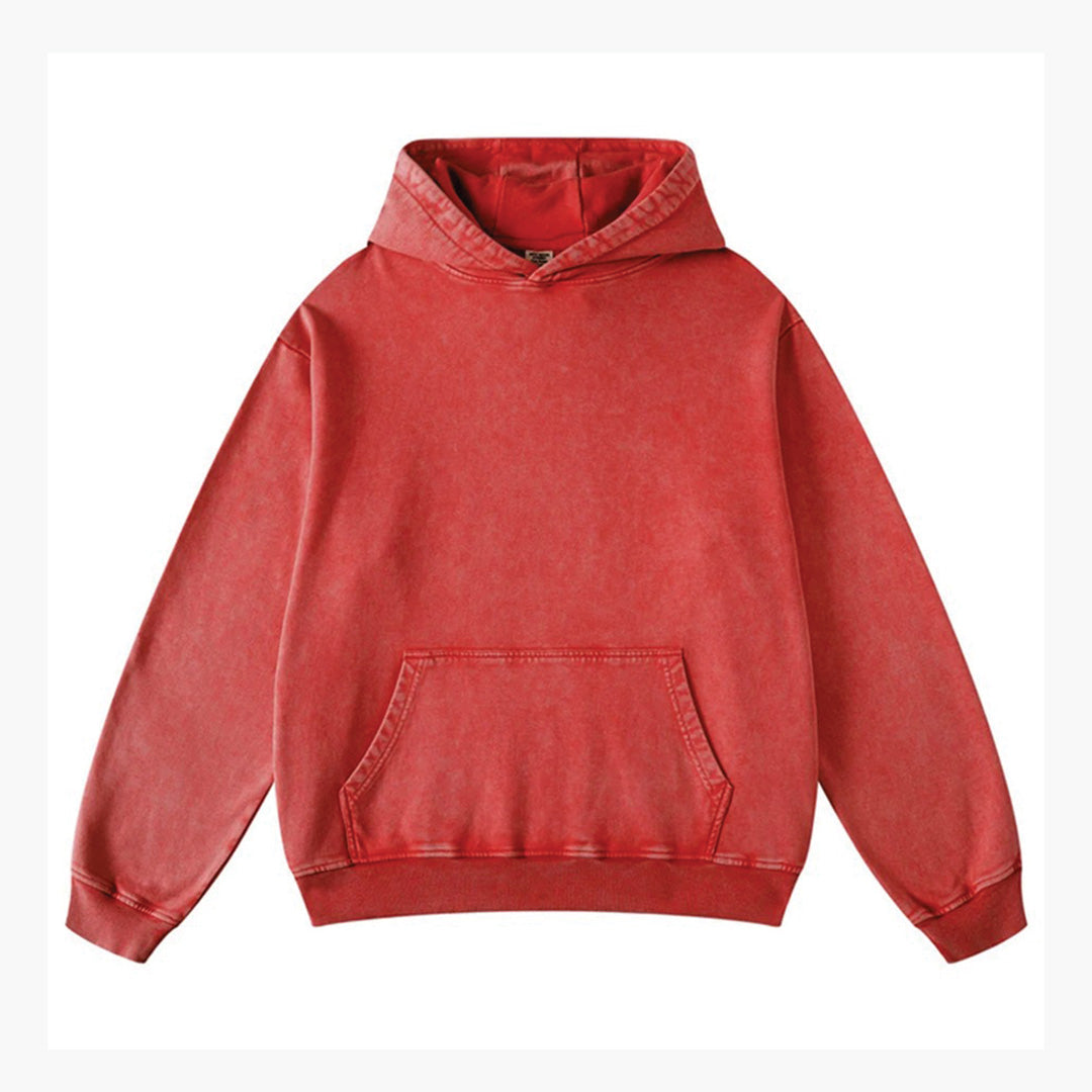 Pull À Capuche Terra Lavé En Coton Confortable Avec Poche Kangourou Avant Et Poignets Et Ourlets Côtés
