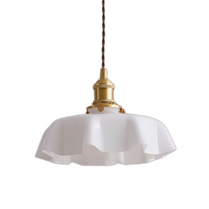 Hängelampe im Retro-Stil mit Glasblumen-Design