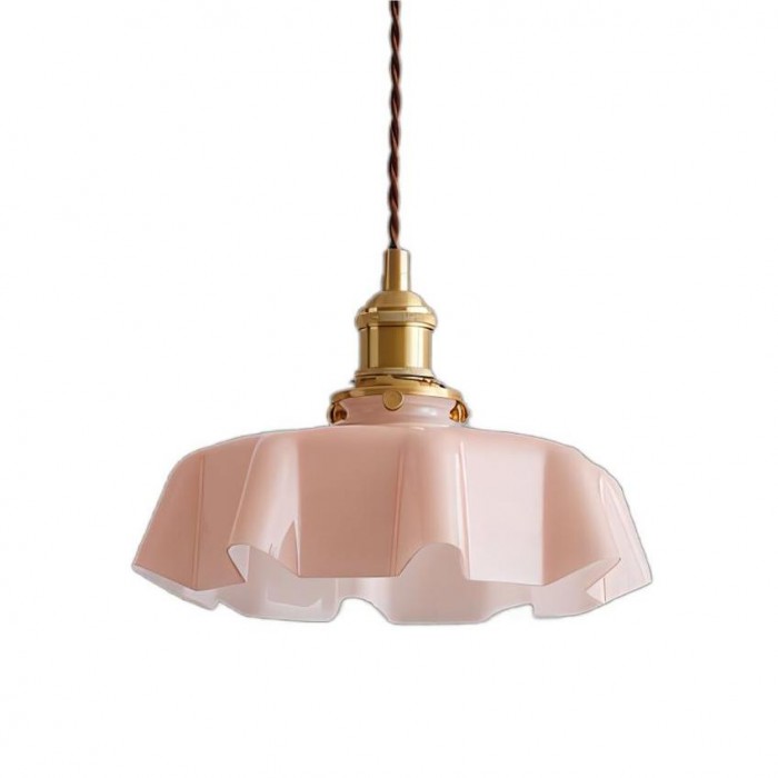 Hängelampe im Retro-Stil mit Glasblumen-Design