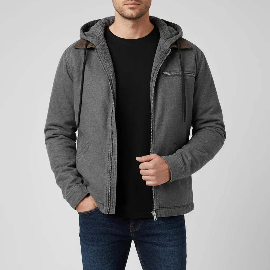 Veste À Capuche Zippée Pour Homme Amawinc Douillette Avec Poche Poitrine Et Cordon Ajustable