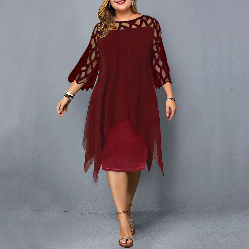 Isabella Robe Midi Élégante Grande Taille Pour Occasions Festives Et Soirées Élégantes