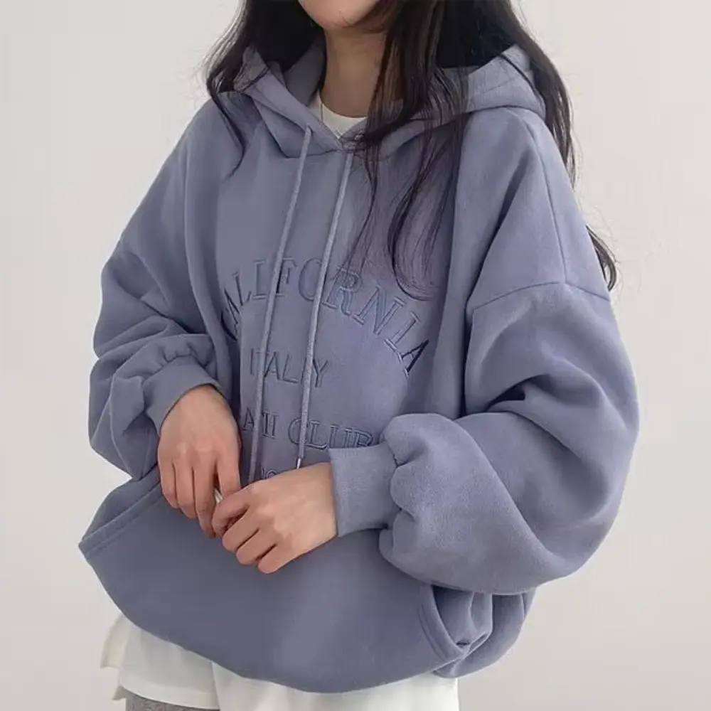Sweat À Capuche Doublé Polaire Sabrina Coupe Ample Chic Idéal Pour La Superposition Printemps Automne Hiver