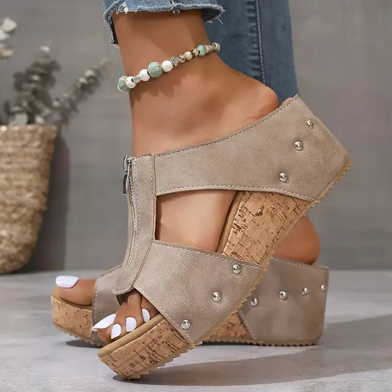 Sandales Orthopédiques Lena À Semelle Wedge Rembourrée Soutien De La Posture Et Confort Tout Au Long De La Journée