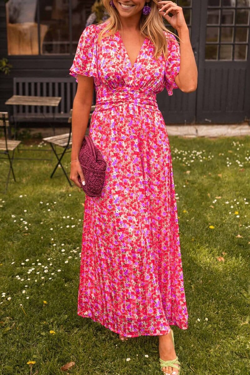 Robe Maxi Florale Maya Amawinc Pour Femme Flatteuse Et Légère Idéale Pour Mariage Et Événements Été