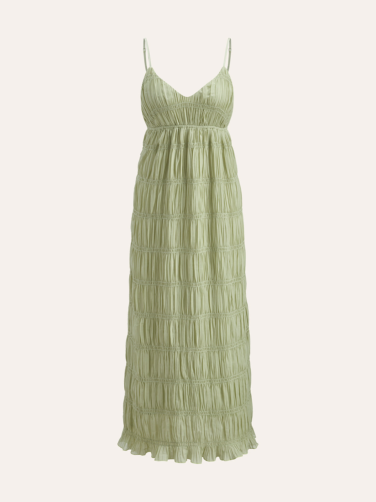 Amawinc Robe Maxi Légère Plissée Semi Transparente À Bretelles Pour Vacances Estivales